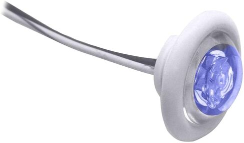 إضاءة مبتكرة للحاجز LED/مصباح Livewell "The Shortie" LED باللون الأزرق مع حلقة معدنية بيضاء in Kuwait