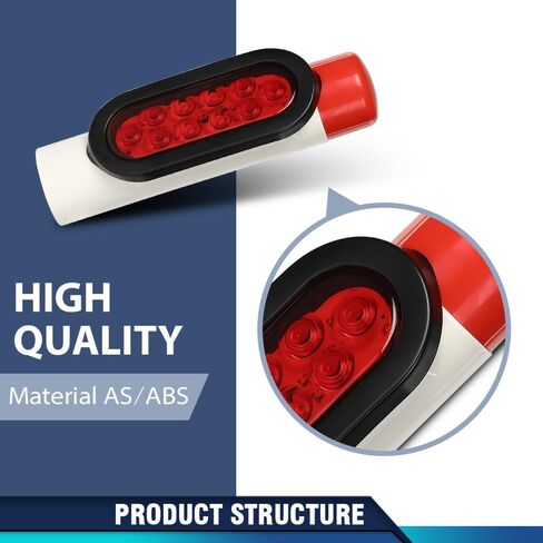 PIT66 LED قارب مقطورة دليل على أضواء دليل الأنابيب يصلح ل 2 "PVC (2-3 / 8" OD) دليل على عمود مقطورة القارب، قارب صيد قارب التزلج in Saudi Arabia