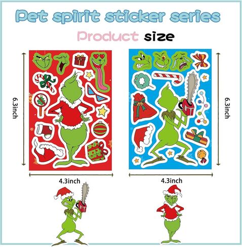 16 ورقة صنع ملصقات الوجه للأطفال الفتيات ، وفضل حفلات عيد الميلاد ، ومختلطة ومطابقة مع 8 ملصقات التصميمات لتكافؤ الحفلات فئة التفاعل بين الوالدين والطفل in Kuwait