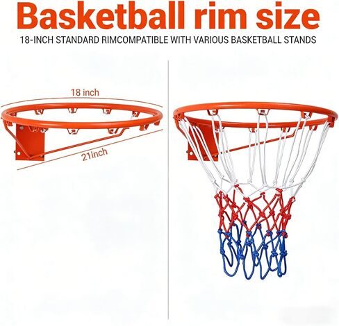 استبدال حافة كرة السلة مقاس 18 بوصة مع شبكة، حافة طوقية كرة السلة العالمية مع أشرطة تثبيت، حافة كرة السلة الداخلية والخارجية لمعظم اللوحات الخلفية، استبدال طوق كرة السلة القابل للتركيب على الشجرة in Kuwait