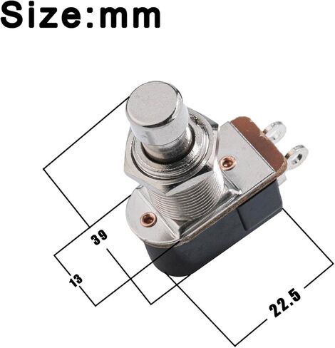 2pcs Momentary Soft Touch Foot Switch Normally Open SPST 2 PIN Stomp Box Push Button Footswitch for Guitar Effect Pedal, Black in Saudi Arabia