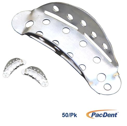 50/Pcs Dental Dental Temporary Impression Trays for Crown and Bridge Disposable Temporary Tray Premium Aluminum Pack in Kuwait