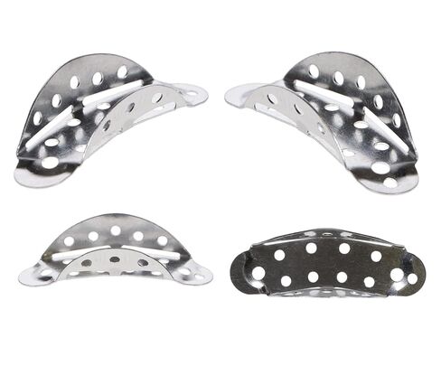 50/Pcs Dental Dental Temporary Impression Trays for Crown and Bridge Disposable Temporary Tray Premium Aluminum Pack in Kuwait