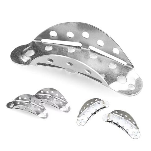 50/Pcs Dental Dental Temporary Impression Trays for Crown and Bridge Disposable Temporary Tray Premium Aluminum Pack in Kuwait