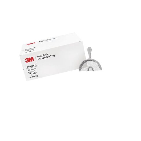 3M ESPE 71622 Dual Arch Dental Impression Trays Posterior Gray 48/Pk in Saudi Arabia