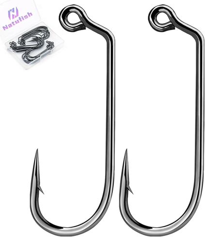 60 Degree Jig Hooks 25/100Pcs Inline Jig Hook,Fishing Long Shank Hooks Jig Maker for Freshwater Saltwater Fly Tying in Kuwait