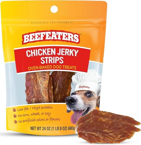 Beefaters Dog Treats - Chicken inferky Strips 38oz | طعام الكلب 100 ٪ صدر الدجاج الحقيقي | خالية من الحبوب ، لا إضافات | يعامل Trainig الكلاب والنمو الصحي | الصديق للحساسية in Kuwait