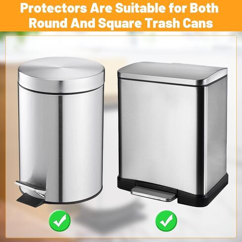 4Pcs Trash Can Wall Protector Behind Trash Can - Door Stoppers Wall Protector Silicone Bumper Guards - No Drill Trashs Cans Bumpers Garbage Cans Lock for Kitchen and Office Floor & Walls Guard in Saudi Arabia