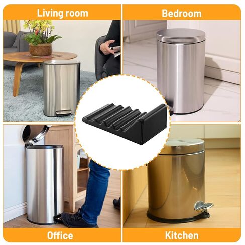 4Pcs Trash Can Wall Protector Behind Trash Can - Door Stoppers Wall Protector Silicone Bumper Guards - No Drill Trashs Cans Bumpers Garbage Cans Lock for Kitchen and Office Floor & Walls Guard in Saudi Arabia