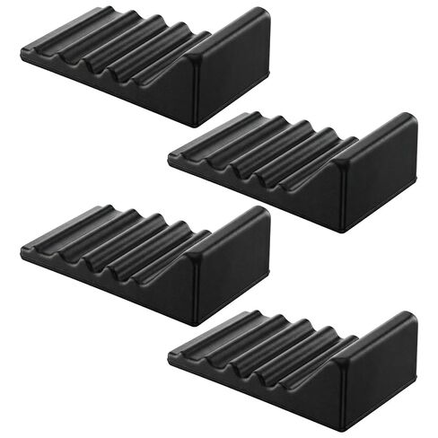 4Pcs Trash Can Wall Protector Behind Trash Can - Door Stoppers Wall Protector Silicone Bumper Guards - No Drill Trashs Cans Bumpers Garbage Cans Lock for Kitchen and Office Floor & Walls Guard in Saudi Arabia