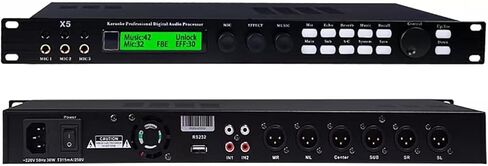 COYEUX X5 Karaoke Professional Digital Audio Processor, DSP Digital Reverberation Anti-Howling, Support 5.1 Channel Output, 3 Microphone Channel, for Speaker, Stage, Performance in Saudi Arabia