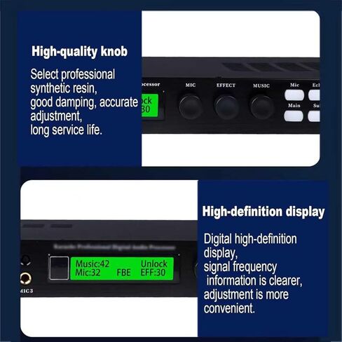 COYEUX X5 Karaoke Professional Digital Audio Processor, DSP Digital Reverberation Anti-Howling, Support 5.1 Channel Output, 3 Microphone Channel, for Speaker, Stage, Performance in Saudi Arabia