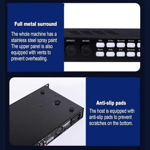 COYEUX X5 Karaoke Professional Digital Audio Processor, DSP Digital Reverberation Anti-Howling, Support 5.1 Channel Output, 3 Microphone Channel, for Speaker, Stage, Performance in Saudi Arabia