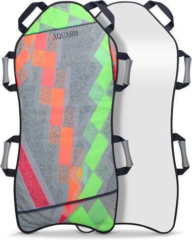 زلاجة ثلج قابلة للطي، تناسب طفلين أو شخص بالغ، خفيفة الوزن ومحمولة، قوية ومتينة، خياطة قماشية متينة، مقابض مع التوجيه، متعة الشتاء للأطفال 45 بوصة × 18 بوصة in Kuwait