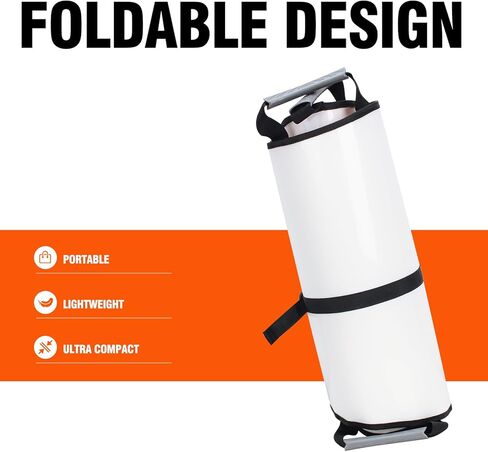 زلاجة ثلجية قابلة للطي مقاس 45 بوصة × 18 بوصة، محمولة وخفيفة الوزن، قوية ومتينة، خياطة قماشية متينة، مقابض مع توجيه، تناسب طفلين أو شخص بالغ، هدية ممتعة للأطفال في فصل الشتاء (وردي) in Kuwait