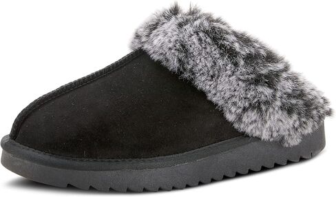 شباشب منزل فليكسوس سبرينج ستيب لينوهارت للنساء - شباشب للسيدات مع جزء علوي من الجلد السويدي - أحذية نسائية سهلة الارتداء للاستخدام الداخلي in Kuwait