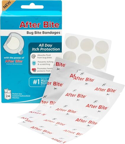 ضمادات عض الحشرات بعد العض - ضمادات لدغات الحشرات مع بيكربونات الصوديوم - حماية من الحكة طوال اليوم - 24 قيراط (عبوتان) in Kuwait