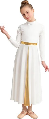 Praise Dance Dress for Girls Liturgical Dancewear for Worship in Church,High Neck in Saudi Arabia