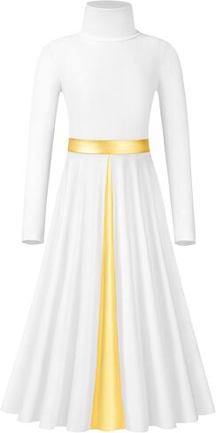 Praise Dance Dress for Girls Liturgical Dancewear for Worship in Church,High Neck in Saudi Arabia