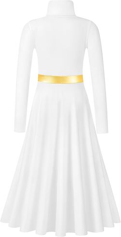 Praise Dance Dress for Girls Liturgical Dancewear for Worship in Church,High Neck in Saudi Arabia