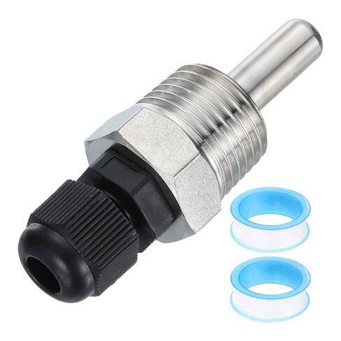 MECCANIXITY G1/2 Thermowell Weldless, 304 Stainless Steel 8mm Dia Temperature Sensor Thermowell with 50mm Cable Gland and Tape for Home Brewing Beer Fermenter, Black in Saudi Arabia