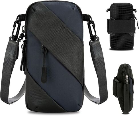 حامل الهاتف الخليوي شارة الذراع للركض ، حقيبة كتف الكتف Crossbody مع فرقة ذراع للنساء أطفال ، iPhone 15 14 13 12 11 Pro Max XS XR 8 7 6S 6 Plus SE Mini Galaxy Workout Walking Gym Arm Pags in Kuwait