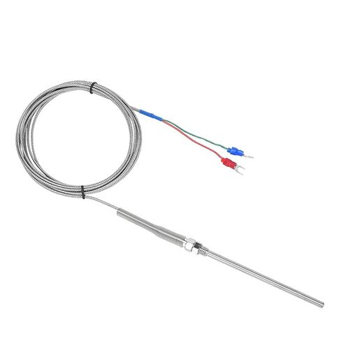 M8 K J Type with 1 Meter Wire Cable 50mm 100mm 150mm 200mm Probe Thermocouple Temperature Sensor 1m for Temperature Controller(M8 J 1m 150mm) in Kuwait