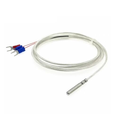 4 * 30mm Stainless Steel Roller Slot Probe PT100 Temperature Sensor Thermal Resistance with 0.5/1/2/3/5M PTFE Waterproof Wire(PT100 2M) in Saudi Arabia