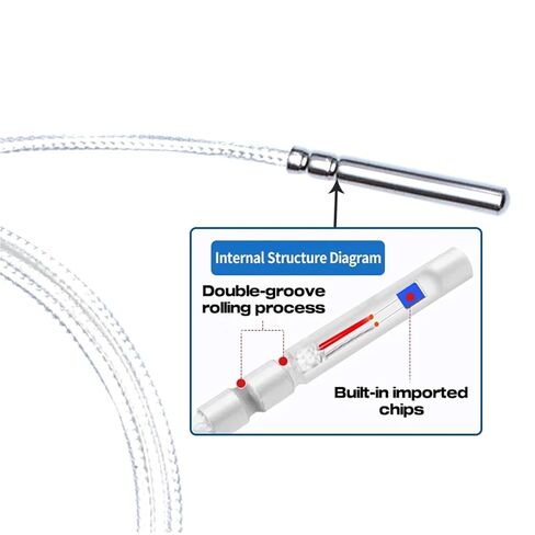 4 * 30mm Stainless Steel Roller Slot Probe PT100 Temperature Sensor Thermal Resistance with 0.5/1/2/3/5M PTFE Waterproof Wire(PT100 2M) in Saudi Arabia