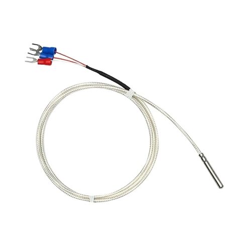4 * 30mm Stainless Steel Roller Slot Probe PT100 Temperature Sensor Thermal Resistance with 0.5/1/2/3/5M PTFE Waterproof Wire(PT100 2M) in Saudi Arabia
