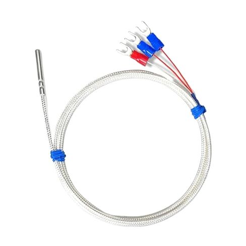 4 * 30mm Stainless Steel Roller Slot Probe PT100 Temperature Sensor Thermal Resistance with 0.5/1/2/3/5M PTFE Waterproof Wire(PT100 2M) in Saudi Arabia