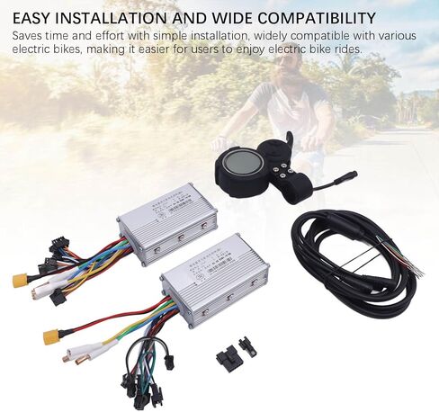 Aramox 52V 25A 1200W Electric Bike Controller Kit with LCD Display, Aluminum Alloy Housing, Dual Drive System for 60KM/H Speed and Full Wiring Harness in Kuwait