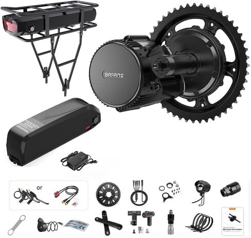 مجموعات محرك منتصف BAFANG BBS02 48V 750W مجموعات تحويل Ebike متوسطة المحرك مع عجلة سلسلة وشاشة LCD (بدون بطارية) in Saudi Arabia