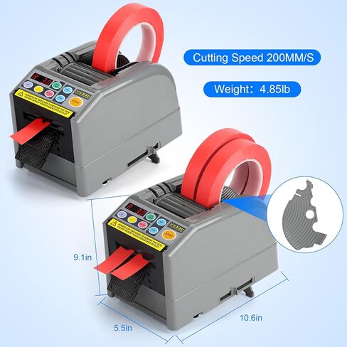 آلة قطع الشريط ، موزع الشريط التلقائي ، عرض الشريط 6-60 مم ، الطول 5-999 ملم الشريط الشفاف/الشريط على الوجهين ، قاطع لاصقة مع يدوي وذاتية مثالية للأعمال والمنزل. in Kuwait