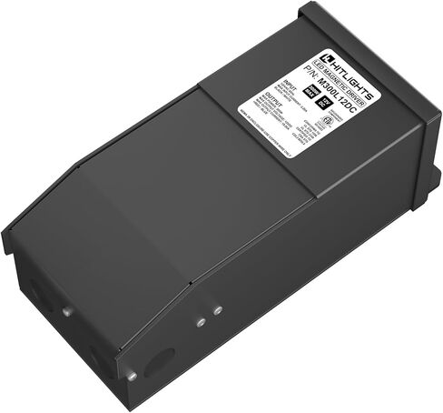 HitLights 300 Watt Dimmable Driver, Magnetic LED Driver- 110V AC-12V DC Transformer, Compatible with Leviton for LED Strip Lights, Constant Voltage LED Products, Made in The USA in Saudi Arabia