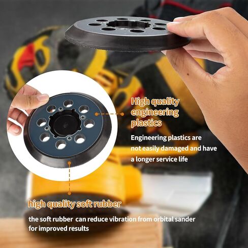 Replacement Sander Pad for Dewalt Sander: 2 Pack 5" 8 Hole Hook and Loop Orbital Sander Pad Replacement for DeWalt DWE6421 6421K DWE6423-4 Screw Holes Sanding Part for DeWalt DWE64233 & N329079 in Saudi Arabia