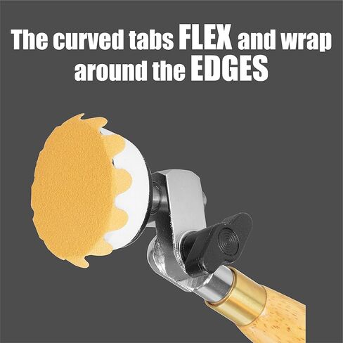 Keystone Flex Edge Gold 2 Inch Hook and Loop Sanding Discs, Wavy Sand Paper for Bowl Sanders and Drill Sanding Attachments, Prevent Shifting, Single Grit - 25 Pack (220 Grit) in Saudi Arabia