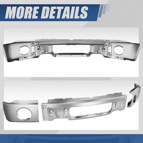 Auto Dynasty Front Bumper Impact Face Bar Compatible with 2009-2014 Ford F-150, with Fog Light Cutout, Non Fit Harley Davidson/Raptor Model, Painted Black in Saudi Arabia