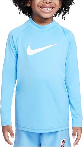 Nike Swim Little Kids' (Boys') Long-Sleeve Hydroguard (NESSE865-438, University Blue) Size 4 in Saudi Arabia
