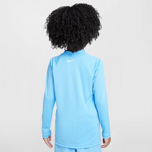 Nike Swim Little Kids' (Boys') Long-Sleeve Hydroguard (NESSE865-438, University Blue) Size 4 in Saudi Arabia