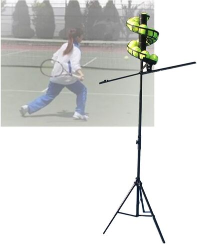 Tennis Ball Machine, Adjustable Height, Portable Manual Operation, Ideal for Beginners and Kids Training,Without Extra Track in Saudi Arabia