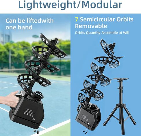 Portable Tennis Ball Machine - Accurate Self-Play Tosser with Remote Control, Efficient Ball Launcher for Beginners, Kids, Coaches - Upgraded Home-Court Training Aid,Upgradedversion in Saudi Arabia