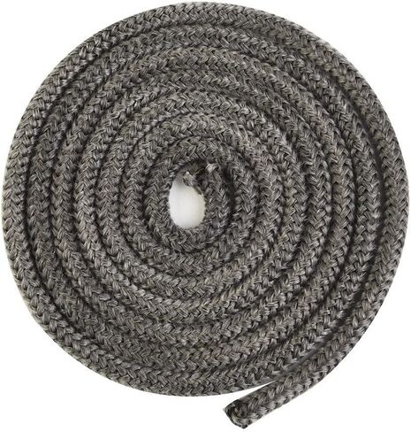 Black Fiberglass Fire Rope Seal for Wood Burning Stoves, 6 mm or 8 mm Diameter, 2 m (78 in) Length, Log Burner Door Gasket(6mm) in Kuwait