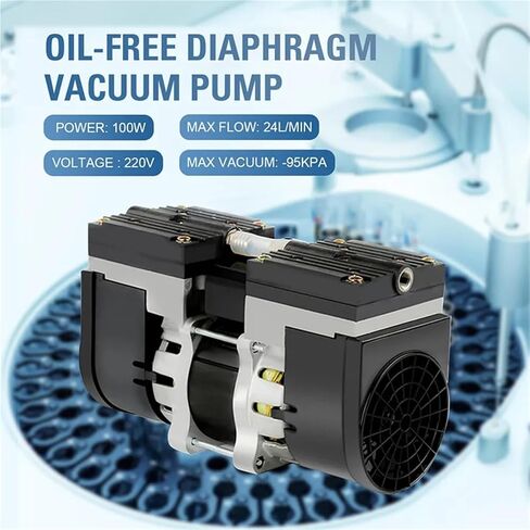 110V /220V Oilless Diaphragm Vacuum Pump Double Head 24L Silent Air Pump with Air Filter(110V) in Saudi Arabia
