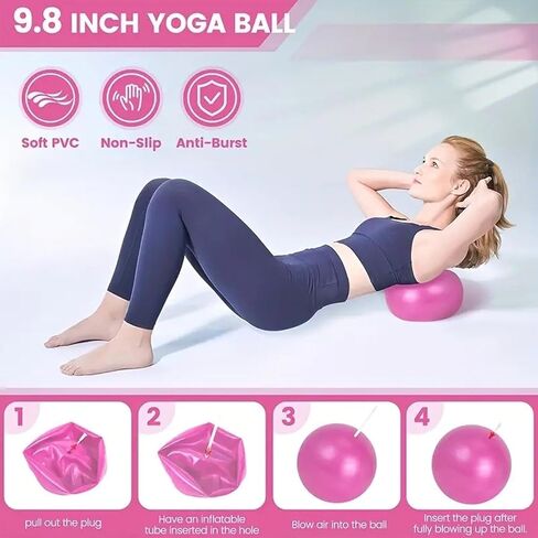 Pilates Kit for Home Workouts - Essential Pilates Equipment Set for Women with Ball & Ring, Home Pilates Accessories for Women & Beginners in Saudi Arabia