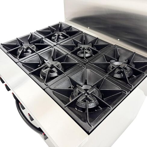 6 Burner Commercial Cooking Equipment Gas Range Cooker Kitchen Gas Range Hot Plate Stove with Oven for Kitchen/Restaurant in Kuwait