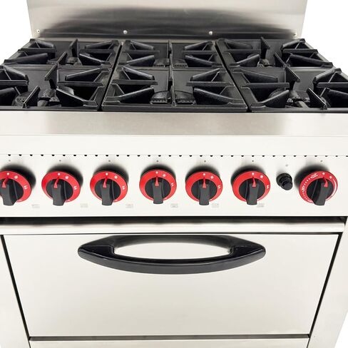 6 Burner Commercial Cooking Equipment Gas Range Cooker Kitchen Gas Range Hot Plate Stove with Oven for Kitchen/Restaurant in Kuwait