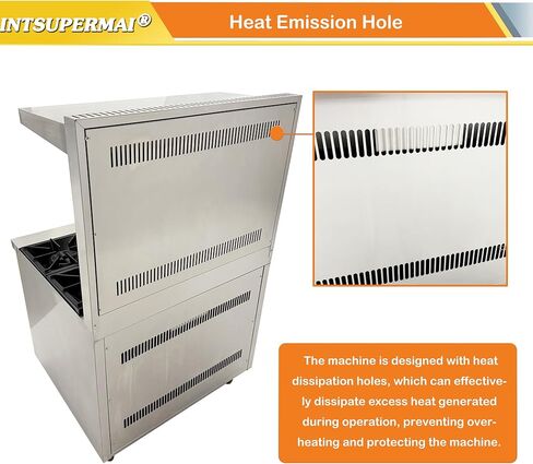 INTSUPERMAI ​Heavy-Duty Commercial Gas Range with 6 Split-Level Burners & NG/LPG Dual Fuel - Stainless Steel Clay Pot Stove for Tea Houses, Fast Food Kitchens, Restaurant W/Oven & Overheat Protection​ in Kuwait