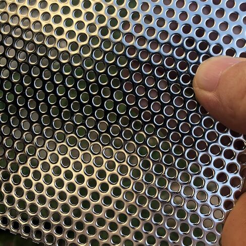 19 Gauge Perforated Metal Sheets 16"x10" Expanded Metal Mesh Opening 32% Hole 3mm 0.12"(About 1/8") Perforated Stainless Steel Sheet 304 Stainless Steel Mesh Screen Panel Decorati Plate in Kuwait