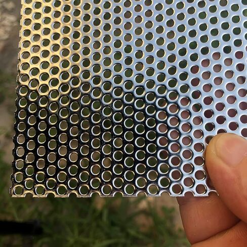 19 Gauge Perforated Metal Sheets 16"x10" Expanded Metal Mesh Opening 32% Hole 3mm 0.12"(About 1/8") Perforated Stainless Steel Sheet 304 Stainless Steel Mesh Screen Panel Decorati Plate in Kuwait